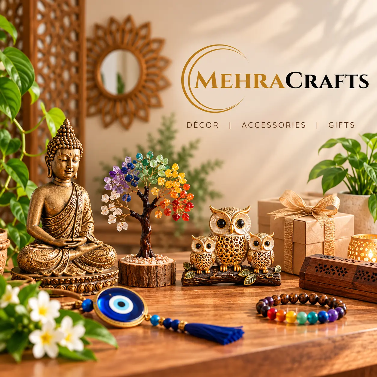 MehraCrafts home décor, spiritual décor, decorative accessories and gifting collection