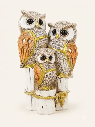 Owl family decorative showpiece for home decor